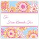 Banded Zinnias Square Gift Stickers in a Jar Image 2 of 2